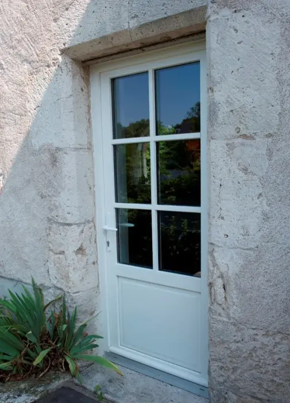 Porte fenetre BOIS 1 vantail - Blanc Janneau