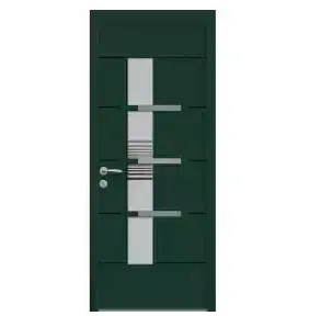 Porte d'entrée aluminium sur mesure Contemporaine
