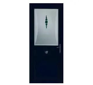 porte d'entrée pvc rénovation intemporelle noire