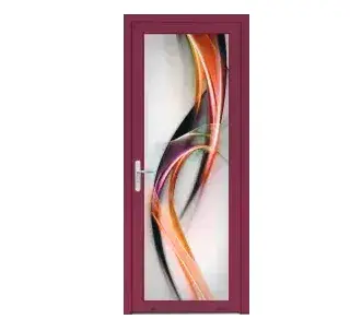 porte entrée rénovation pvc vitrée colorée