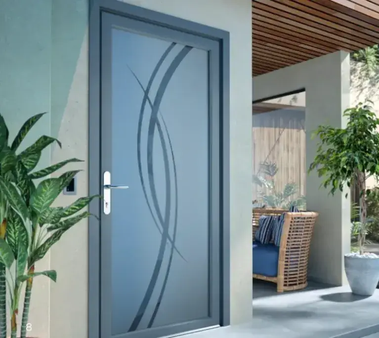 Porte d'entrée Bois sur mesure et vitrée