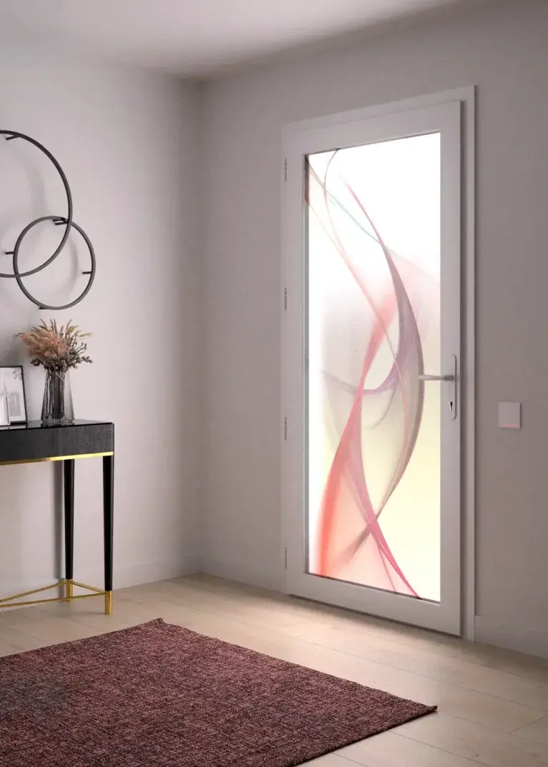 porte extérieure bois sur mesure blanche