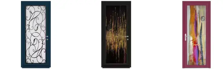 Porte d'entrée PVC sur mesure coloris différents