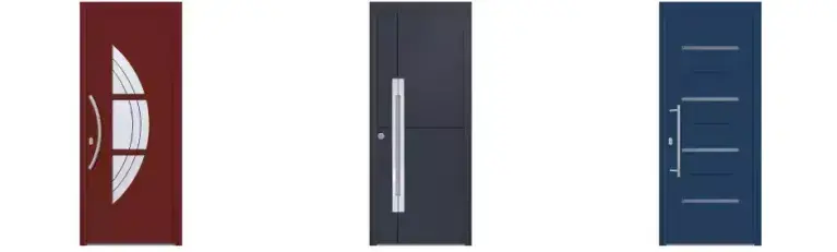 Porte d'entrée aluminium sur mesure déclinaisons