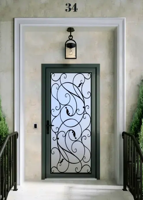 Porte d'entrée Bois sur mesure et vitrée