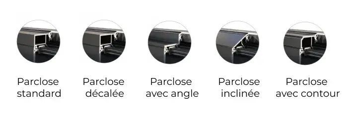 Fenêtre acier avec 5 choix de parcloses